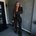 European And American Women's Two Piece Set Sexy Long Sleeved Shirt Slim Fit Slightly Flared Pencil Pants CY902329_ecoleips.com