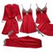 Women's Clothing women's sexy home pajamas five piece set sexy lingerie sexy temptation lace_ecoleips.com
