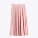 Verve Spring Summer New Chiffon Midi Pleated Skirt Elastic High Waist Slim Fit Loose Half_ecoleips.com