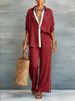 Women's Clothing Women's Color Block Two Piece Set Casual Loose Pants Spring Summer For Formal & Casual For Women_ecoleips.com