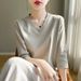 Spring And Summer New White Mercerized Cotton Cropped Sleeve T-shirt Feminine Joker 100% Cotton Bottoming Shirt Half Sleeve_ecoleips.com
