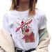 European And American Cross-border Foreign Trade Women's Clothing Christmas-themed Round-neck Printed Short-sleeve_ecoleips.com