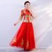 Elegant Chinese Wedding Dress – Red Bridal Qipao With Dragon & Phoenix Embroidery For Banquet & Tea Ceremony_ecoleips.com