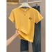 Women's Pure Cotton Short Sleeve T-Shirt – Classic Fit, Casual & Versatile Basic Top For Everyday Wear_ecoleips.com
