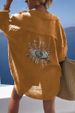 Women's Clothing Fashion Sequin Embroidery Comfortable Loose Cotton and Linen Shirt_ecoleips.com