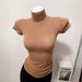 Chao High Neck Short Sleeve T-Shirt for Women Skin Friendly Soft Sheer Sexy Form Fitting Solid Color Top New Black Style_ecoleips.com