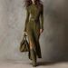 2025 Autumn European And American Cross-Border Fashion New Elegant Slim-Fit Zipper Stand-Up Collar Jumpsuit Long Dress_ecoleips.com