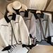 Women's Wool Coat Winter Short Trench Coat Loose Fit Patchwork Casual Oversized Outerwear For Petite Women_ecoleips.com