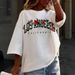 2024 Women's Summer New Short Sleeve Letter Print Round Neck Casual T-Shirt Loose Top_ecoleips.com