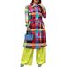 Women's Plaid Print Long Coat – Oversized Checkered Trench (Breathable Polyester, Belted Waist, Unisex Fit)_ecoleips.com