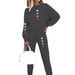 Women's Fashion Gradient Heart Print Two Piece Set Casual Trendy Autumn Winter Crew Neck Sweatshirt_ecoleips.com