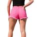 Women's Clothing Ripped Tassel Hem Independent Station Wish Colorful Shorts_ecoleips.com
