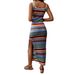 2026 Independent Store Summer New Bohemian Comfortable Slim-Fit Striped Tank Dress Long Skirt For Women_ecoleips.com