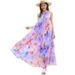 Sleevele Off-shoulder Chiffon Floral Print European And American Style Fresh For Women 2023 New Summer Halter Neck_ecoleips.com