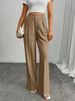 K High Waisted Suit Pants New Women's Casual Loose Straight Leg Business Commuting Wide Leg Pants For Women_ecoleips.com