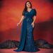 Elegant Plus Size Sequin Embellished V-Neck Short Sleeve Cocktail Party Dress For Women_ecoleips.com