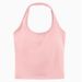 Black Halter Neck Camisole Chest Pads Women, 2026 New Summer Style, Suitable For Outerwear, Pure And Alluring, With_ecoleips.com