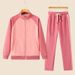 Women's Cotton Hooded Cardigan Set - Soft Casual Lounge Wear, Trendy Solid Color Pullover & Pants Outfit For Spring & Autumn_ecoleips.com