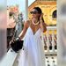Women's Elegant Backless V-Neck Sleeveless Dress Solid Color European And American Style Summer New Arrival Sexy Clothing_ecoleips.com