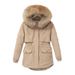 Women's Clothing Parker Cotton Coat Women Winter New Down Cotton Coat Women's Clothing Waist Slim Fit Warm Student Cotton Coat_ecoleips.com