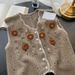 Pastoral Style Summer Autumn Women Vest Embroidery Vintage Knitted Crochet Flower Vest Female Hollow Out Jumpers Waistcoat Top_ecoleips.com