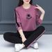 Korean Style Oversized Sweatsuit Set – Relaxed Round Neck Hoodie & Jogger Pants For Women, Trendy Two-Piece Lounge Outfit_ecoleips.com