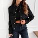 Stylish Suede Zip-Up Jacket - Soft Faux Leather Outerwear With Long Sleeves, Classic Fit, Versatile For Casual & Office Wear (Black, Brown, Burgundy)_ecoleips.com
