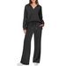 2025 European And American Autumn Winter New Fashion Casual Women's Sleeve Drawstring Solid Color Commuter Long_ecoleips.com