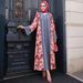 Muslim Abaya Dress With Floral Print - Modest Long Sleeve Loose Fit Maxi Dress For Women (S-XXL)_ecoleips.com