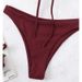Women's Clothing Solid Color Bikini Swimsuit Sexy Lace Swimsuit High Grade Bikini_ecoleips.com