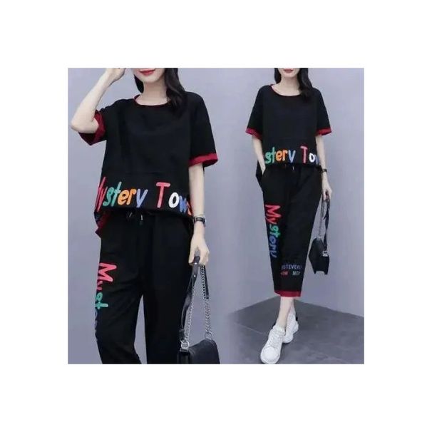 Women's Clothing Plus Size Summer Two Piece Set Casual Stylish Fit And Flare Dresses For Women_ecoleips.com