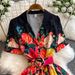 Summer Floral Print Wrap Dress – Elegant Notch Lapel & Flowy Maxi Skirt (S-2XL)_ecoleips.com