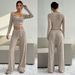 popular Women's Clothing Sexy Short Crop Top Striped Wide-leg Pants Casual Two-piece Fashion Set For Women_ecoleips.com