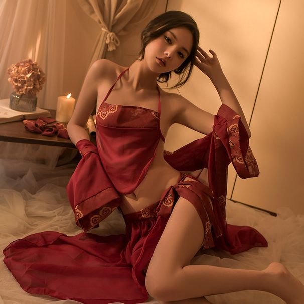 Sexy Lingerie Nightwear Bridal Sexy Lingerie Sexy Classic Uniform Seduction Perspective Pajama Set_ecoleips.com