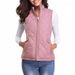 Women's Quilted Puffer Vest With Stand Collar - Lightweight Sleeveless Jacket For Fall & Winter_ecoleips.com