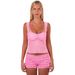 Women's Clothing Summer New Women's Sexy Splicing Suspenders Backless Lace Up Sleeveless Slim Fitting Tops For Women_ecoleips.com
