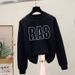 Women's Pure Cotton Sweatshirt 2023 Long Sleeve Thin Style for Spring And Autumn Petite round Neck Thickened Fleece Lined Jacket for Autumn And Winter_ecoleips.com