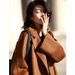 Luxury Double-Faced Wool & Cashmere Coat – Water Wave Texture | Oversized Longline Trench (Black/Deep Caramel/Light Camel/Navy/Emerald)_ecoleips.com