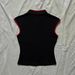 Chinese Style Spicy Short Sleeve Top for Women Retro Color Block Stand Collar Fold Button Cheongsam Black Red Summer Everyday Wear_ecoleips.com
