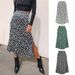 Women's High-Waisted Midi Skirt Leopard Print Chiffon Floral Print Slit Design Spring/Summer 2021 European American Style Sexy Zipper_ecoleips.com