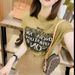 Summer New Letter Print Short Sleeve T-Shirt For Women, Thin Design, Unique Style, Versatile Loose Casual Round Neck Top_ecoleips.com