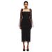 Aria Basics Aria Basics European And American Sexy Elegant Women's Dress With Bell Slimming Sleeves, Polka Dot Mesh, Party Bandage Dress, Long_ecoleips.com