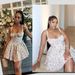 Women's Sexy Deep V Neck Skirt Dress European American Style Printed Fashion Export Suspender Waist Irregular Silhouette_ecoleips.com