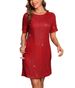 Women's round Neck Sequined Dress OM10245 European American Style Cross Border Foreign Trade Waist Cinching Short Sleeve Sparkling Dress_ecoleips.com