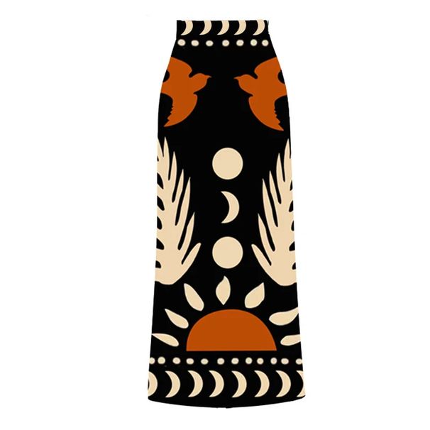 Women's Clothing Sexy One-piece Conservative Warm Printed Swimsuit Wrap Skirt Suit_ecoleips.com
