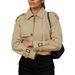 Autumn Winter Short Trench Coat – Vintage Retro Oversized Blazer With Double Breasted Buttons & Epaulettes, Casual Office Wear, Flyaway Sleeves_ecoleips.com