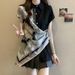Elegant Chinese-style Printed Patchwork Short-sleeve Shirt For Women, 2025 Summer, Plus Size, Irregular, Light Luxury,_ecoleips.com