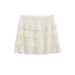 "Women's High Waist Knit Crochet Mini Skirt - Flirty Summer Skirt With Ruffled Hem, Slimming Fit, Sweet & Spicy Style"_ecoleips.com