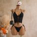 Lace Two Piece Halter Bikini European American Style Straps Push up Look Beach Swimsuit Women 2026 Cross Border_ecoleips.com