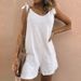Women's Clothing Women's Sleeveless Jumpsuits Loose Fitting Overalls With Bamboo Jointed Cotton And Linen Pockets_ecoleips.com